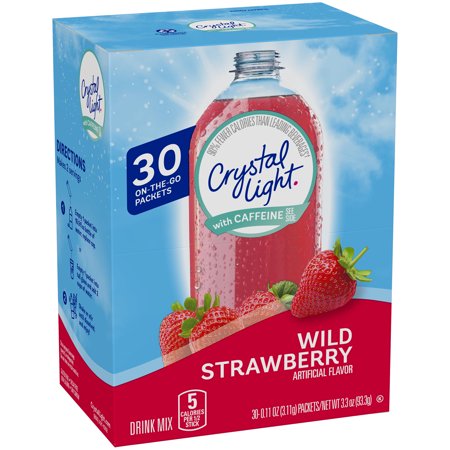 Crystal Light Sugar Free Wild Strawberry With Caffeine Powdered Drink ...