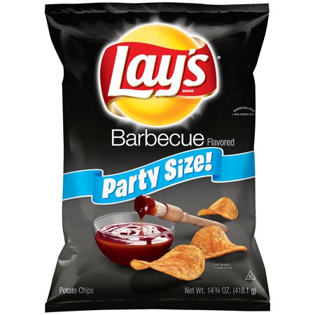 Lay's Barbecue Flavored Potato Chips Party Size, 14.75