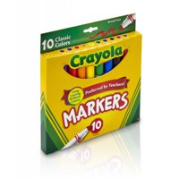 Crayola Broad Line Markers, Classic Colors, School Supplies, 10 Count