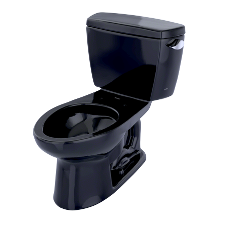 Ebony Drake Elongated Bowl TOTO® Drake® Two-Piece Elongated 1.6 GPF Toilet with Right-Hand Trip Lever, Ebony - CST744SR#51 ()