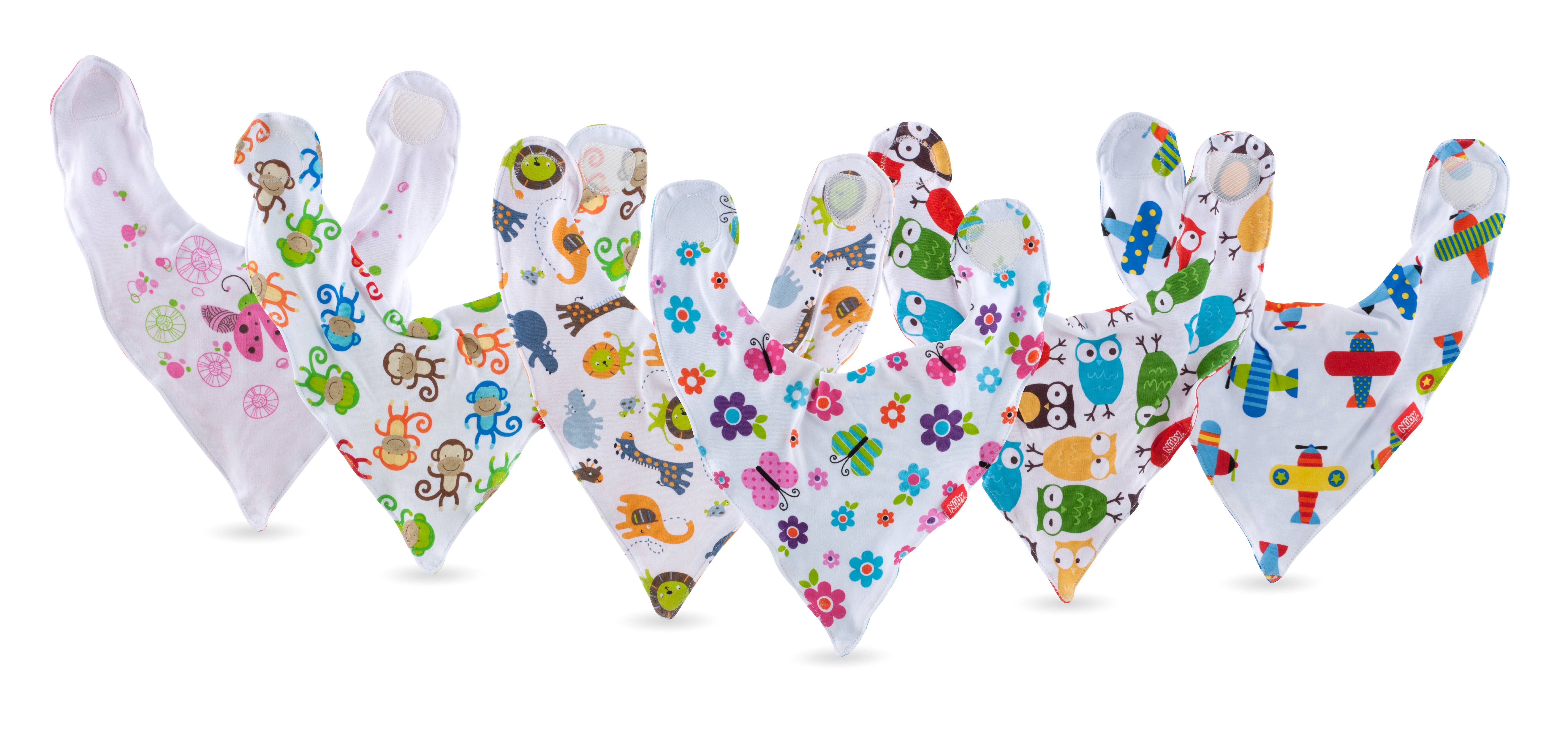 Nuby Bandana Bib 2 Pack, Styles May Vary