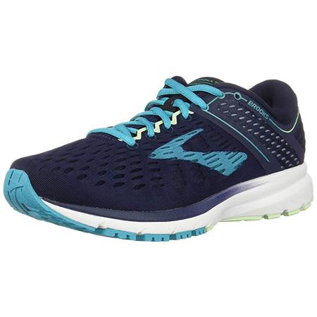 Brooks Women's Ravenna 9 Running Shoe, Navy/Blue/Green, 6.5 D(W)
