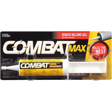 Combat Max Roach Killing Gel for Indoor and Outdoor Use, 1 Syringe, 2.1