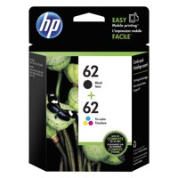 HP 62 Black & Tri-Color Original Ink Cartridges, 2-Pack (N9H64FN)