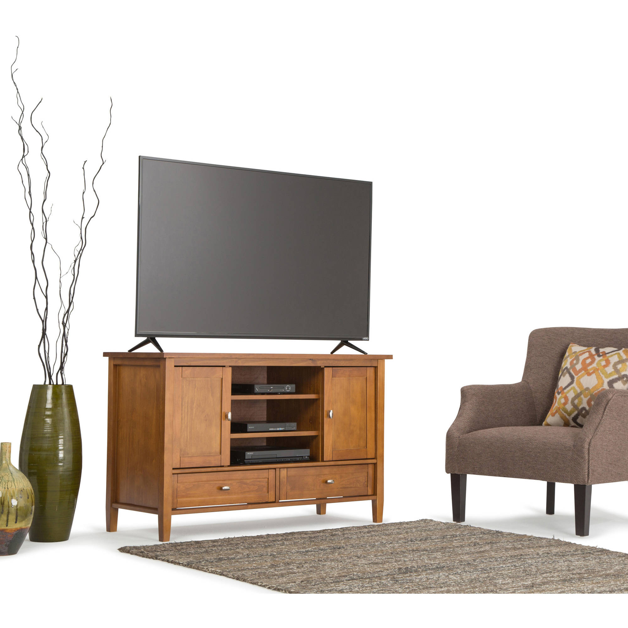 Brooklyn + Max Lexington Honey Brown TV Media Stand for TVs up to 55''