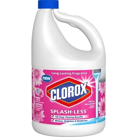 Clorox Splash-Less Liquid Bleach, Fresh Meadow Scent, 116 oz