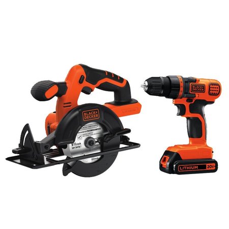 - BLACK+DECKER 20-Volt MAX* Lithium-Ion Drill-Driver + Circular Saw Combo Kit, BD2KITCDDCS