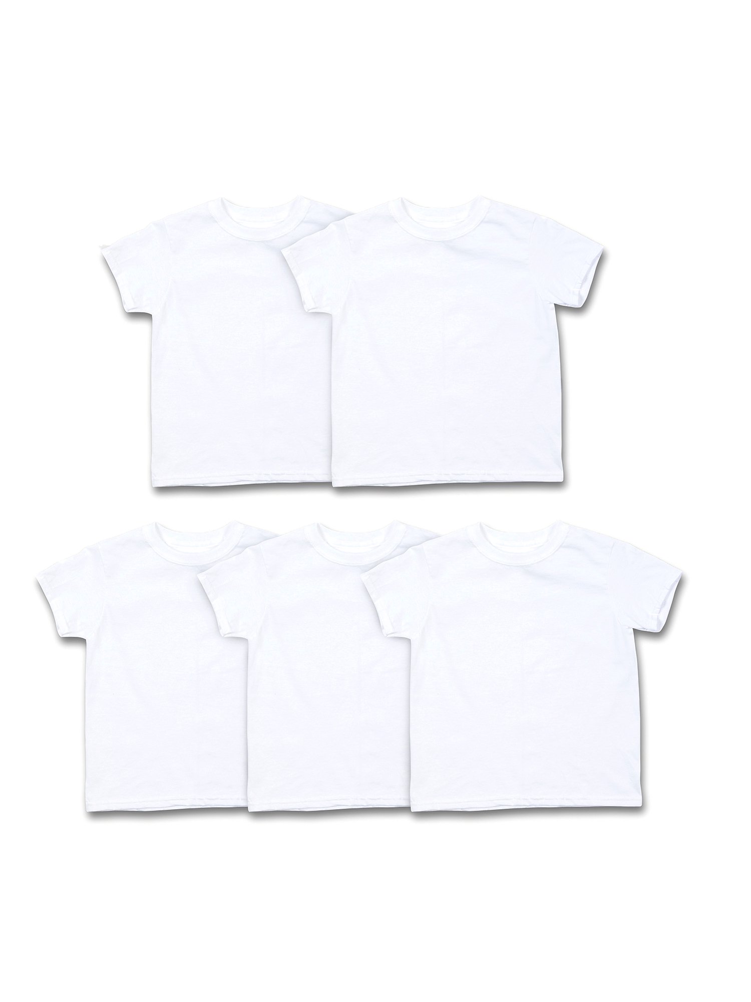 Hanes Boys Undershirts, 5 Pack ComfortSoft Short Sleeve Crewneck Tagless Undershirts (Little Boys & Big Boys)