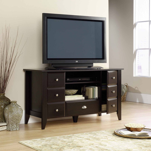 Sauder Shoal Creek Jamocha Wood Entertainment Credenza, for TVs up to 53''