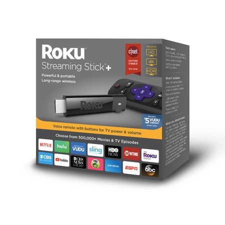 Roku Streaming Stick+ 4K HDR - WITH 30-DAY FREE TRIAL OF SLING INCLUDING CLOUD DVR ($40+ VALUE)