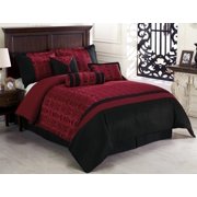 Red Comforter Set Chezmoi Collection Dynasty 7 Piece Jacquard Oriental Comforter Set