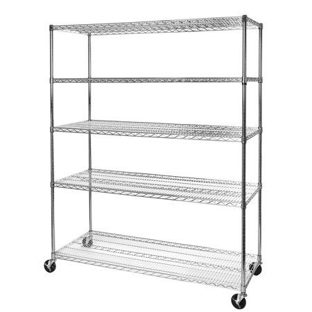 wire shelving commercial seville tier classics steel system wheels grade