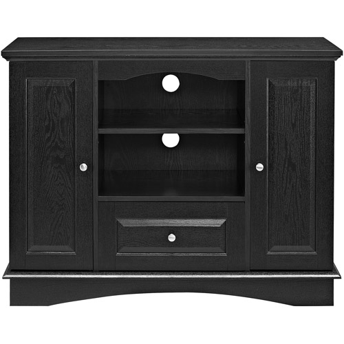 42'' Black Wood Highboy TV Stand for TVs up to 48'', Muliple Colors