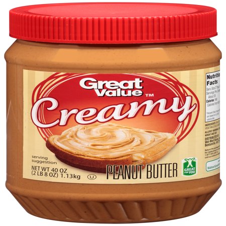 Great Value Creamy Peanut Butter, 40 Oz - Walmart.com