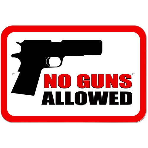 No Guns Allowed Sign