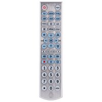GE Universal Remote Control, 6 Devices, Backlit, Brushed Silver, 33712