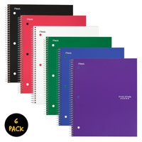 Five Star Wirebound Notebook,1 Subject,College Ruled, Assorted Colors, 6 Pack (38052)