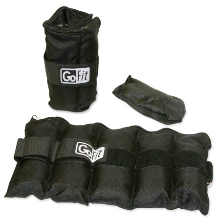 GoFit 5lb Adjustable Ankle Weights - 2.5lbs each - Walmart.com