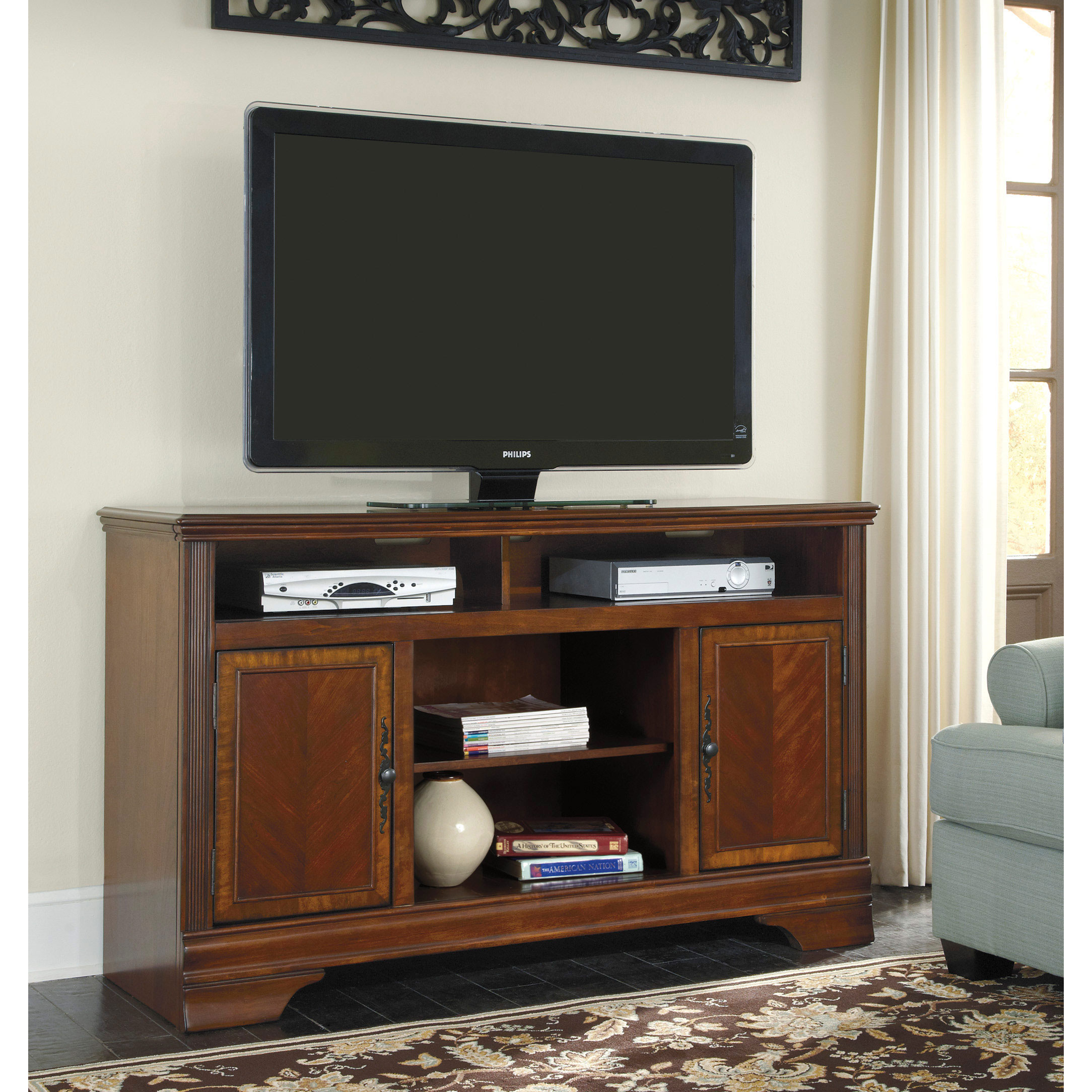 Ashley Hamlyn 60'' TV Stand in Dark Brown