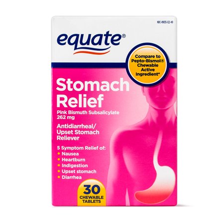 Equate Stomach Relief Chewable Tablets, 262 mg, 30 (Best Stomach Ulcer Medication)