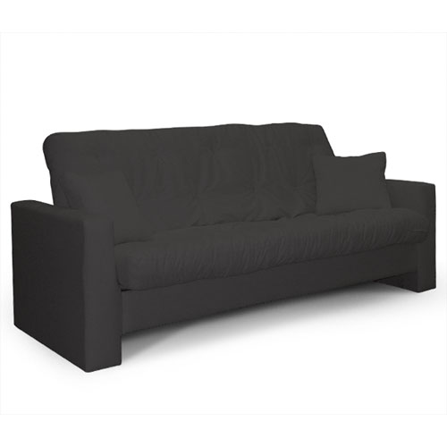 Handmade Track Arm Futon Rails, Black