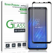 Samsung Galaxy S8 Plus amFilm Full Cover Tempered Glass Screen Protector (1 Pack, Black