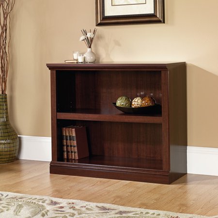 - (Set of 2) Sauder Select 2 Shelf Bookcase, Select Cherry Finish