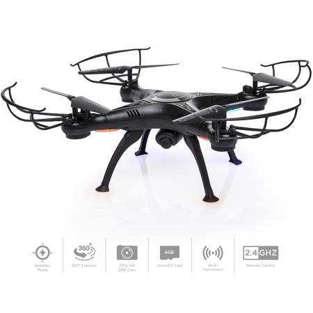 Upgraded 6-Axis Headless RC Quadcopter FPV RC Drone W/ WIFI HD Camera For Real Time Video,2 Control Mode, Altitude (Best Drone Cyber Monday)