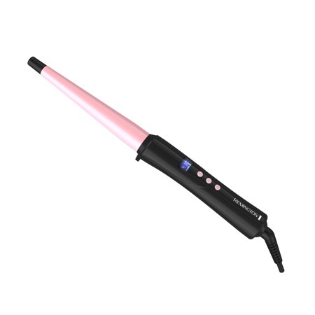 Remington Pro ½”-1” Pearl Ceramic Conical Curling Wand, Pink/Black,