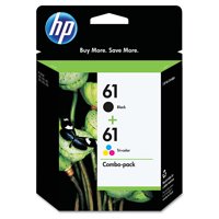 HP 61 Black & Tri-Color Original Ink Cartridges, 2-Pack (CR259FN)