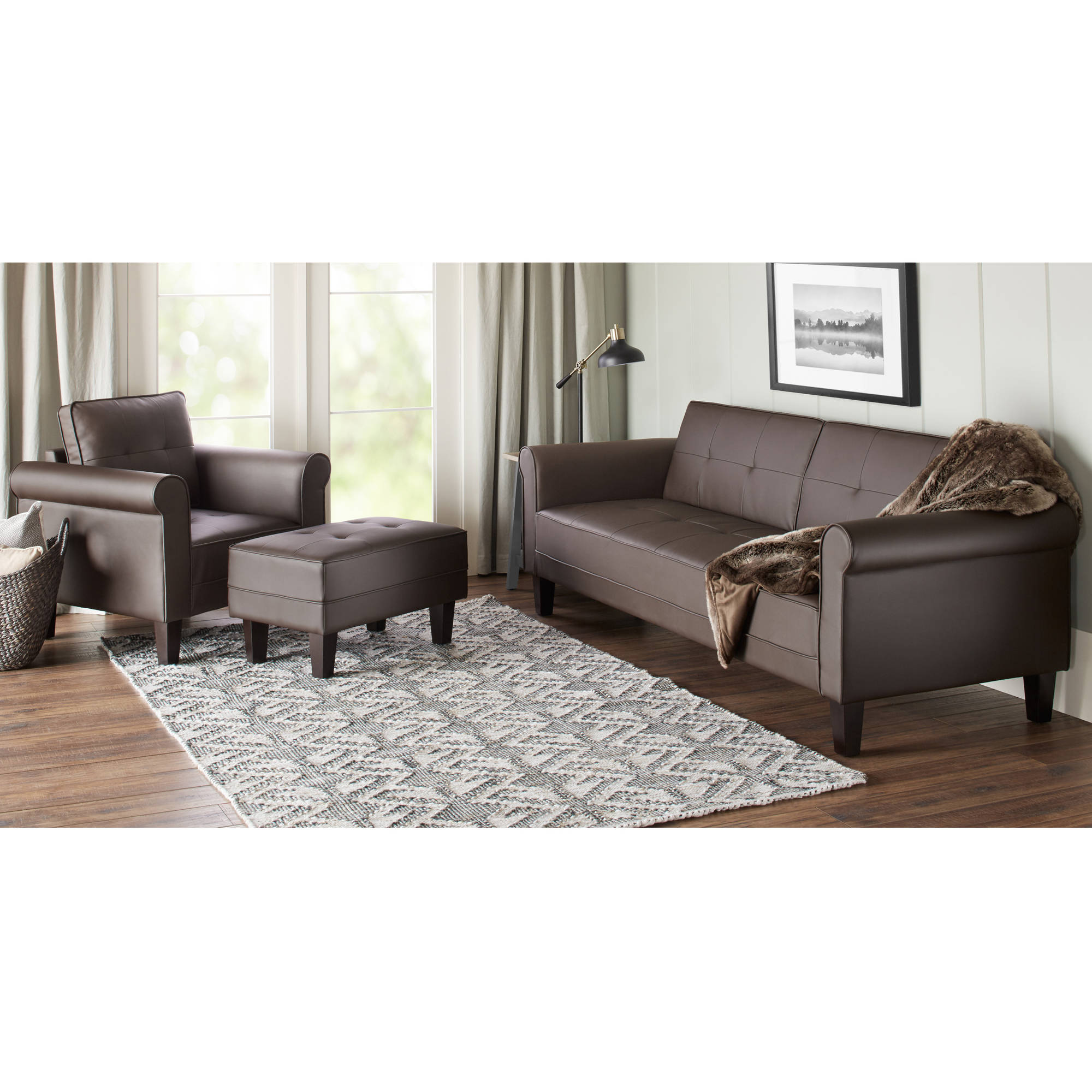 10 Spring Street Ashton Faux Leather Sofa Bed