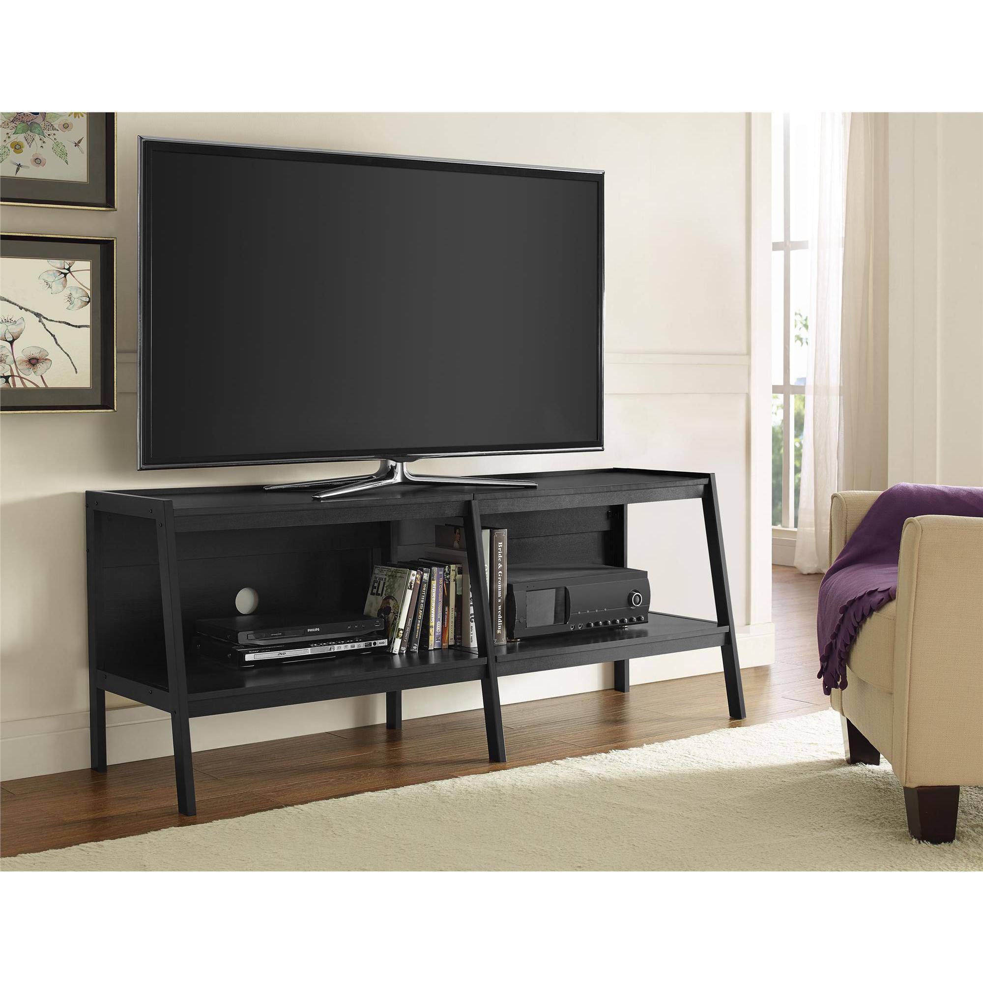 Altra Furniture Black Ladder TV Stand for TVs up to 65''