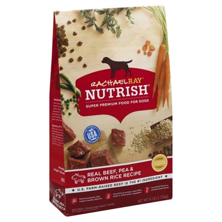 - Rachael Ray Nutrish Natural Dry Dog Food, Real Beef, Pea & Brown Rice Recipe, 6 lbs