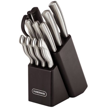 Farberware Stainless Steel Knife Set with Cutting Mats, 22 (Best Knife For Cutting Raw Meat)