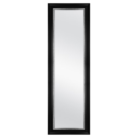 - Mainstays Over-the-Door Mirror, Black with Pewter, 17