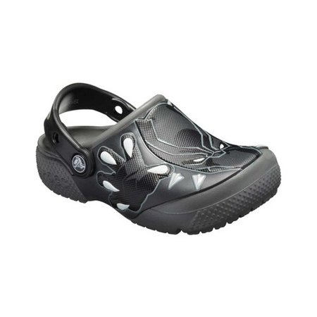 Boys Comfort Clogs - Crocs Boys' Child Black Panther Fun Lab Clog (Ages 1-6)