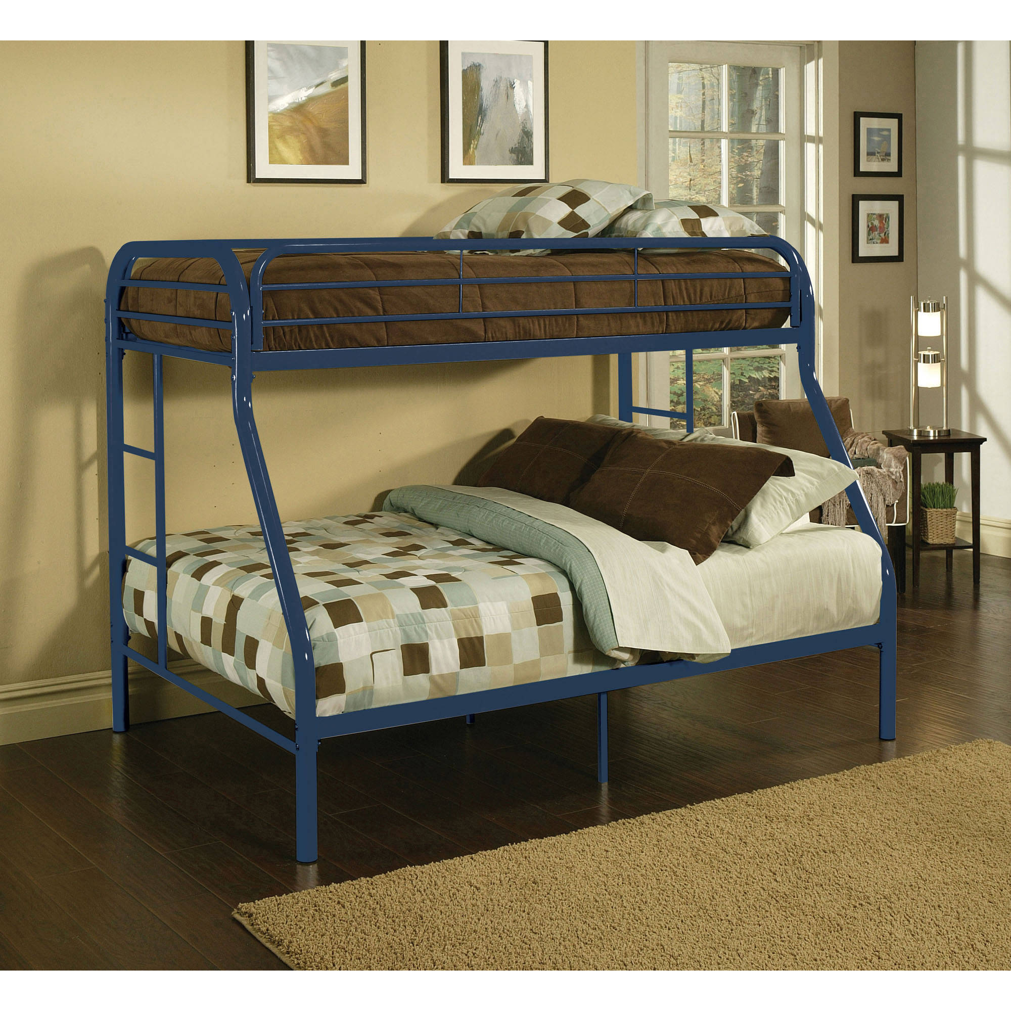 Eclipse Twin over Full Metal Bunk Bed, Multiple Colors