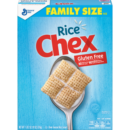 Rice Chex Cereal, Gluten Free, 18 oz (Top Ten Best Cereals)