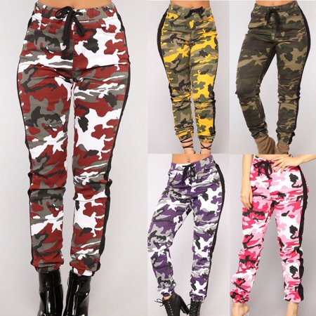 Fashion Women Casual Sport Camouflage Pants Gym Workout Army Camouflage (Best Quality Corduroy Trousers)