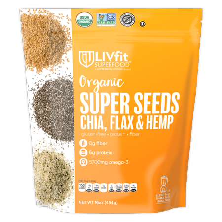 BetterBody Foods Super Seeds– Chia, Flax, and Hemp 1.0 (Best Quality Chia Seeds)