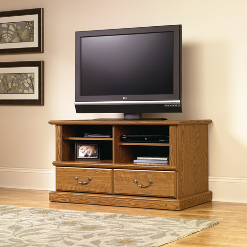 Sauder Orchard Hills Carolina Oak Universal TV Stand, for TVs up to 41''