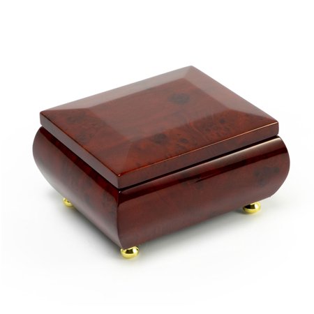 - Gorgeous Wood Tone Classic Beveled Top Music Jewelry Box - 12 Days of Christmas - SWISS