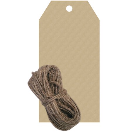 Kraft Paper Hang Tags - Hampton Art Kraft Paper Tags with Twine, 20 Count
