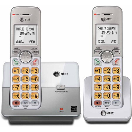 Spectralink Link Wireless Telephone - AT&T EL51203 DECT 6.0 Phone with Caller ID/Call Waiting, 2 Cordless Handsets, Silver