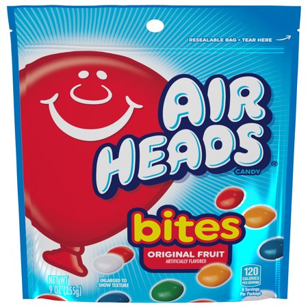 - Airheads Bites Fruit Flavored Chewy Candy, 9 Oz.