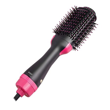 One Step Hair Dryer and Volumizer,Professional Salon Hot Air Brush Styler and Dryer 3-in-1 Negative Ion Straightener&Curly Brush Hair Dryer with Comb for All Hair Type with Anti-Scald (Best Hair Style Step By Step)