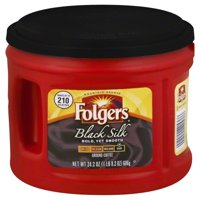Folgers Black Silk Ground Coffee, Dark Roast, 24.2-Ounce