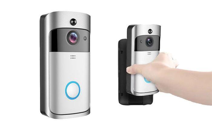 VIDEO DOOR BELL - SMART WIRELESS VIDEO DOORBELL HD 720P HOME SECURITY WIFI CAMERA WIDE ANGLE TWO-WAY TALK PHONE APP (Best Wireless Doorbell Camera)