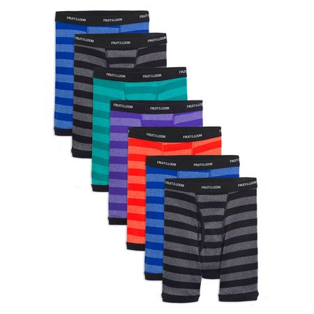 Fruit of the Loom Assorted Cotton Boxer Briefs, 7 Pack (Little Boys & Big