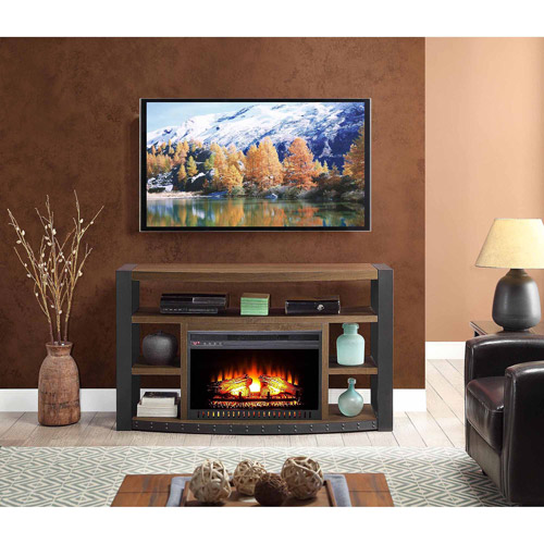 Santa Fe Media Electric Fireplace for TVs up to 65'', Brown